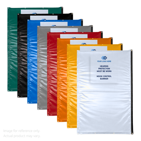 Tuffclad Sonic Quilts with Custom Printed and Sewn on Patch for Noise Reduction on Construction Sites