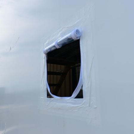 Sitemax| Clear ready-made heavy-duty vinyl window for ventilation into contained shrinkclad shrink wrap or scafclad sites