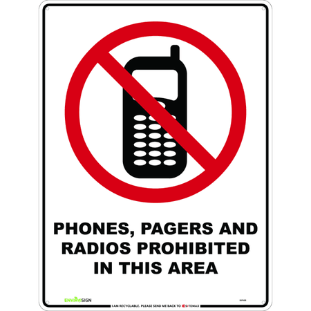Phones, Pagers and Radios Prohibited In This Area