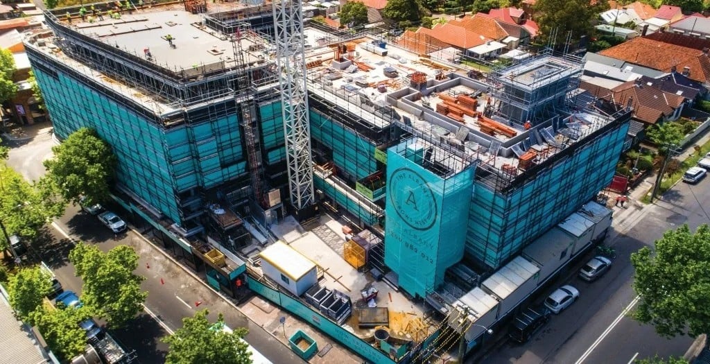 Boston Marketing | FlameX Select Mesh Building Wrap