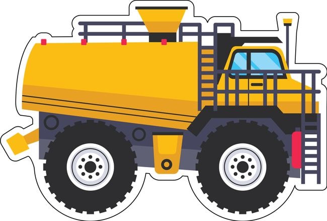 Sitemax 47 x 25mm Acrylic Magnet Profile Cut - Water Spray Truck