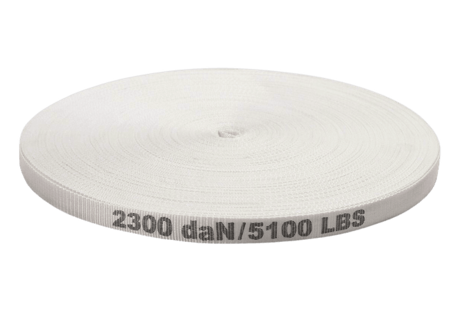 Sitemax | 32mm x 125m Woven Strapping - White - 2300kg Breaking Strain