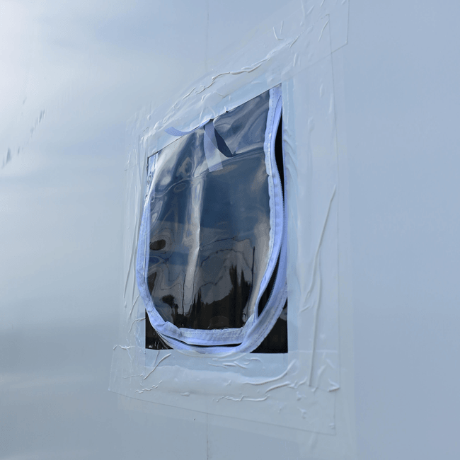 Sitemax Heavy Duty Vinyl Zipper Window - 1m x 1m - CLEAR