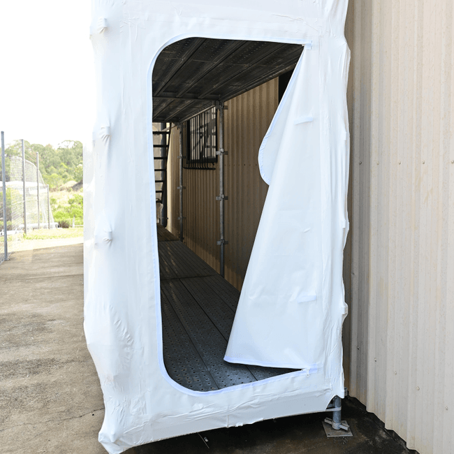 Sitemax Heavy Duty Vinyl Zipper Door Access - Shrink Wrap - 1m x 2m - WHITE