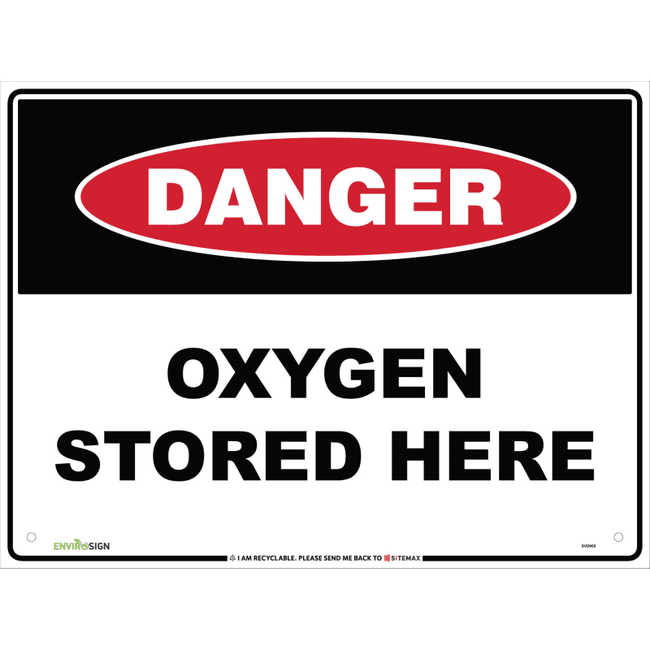 Danger Oxygen Stored Here