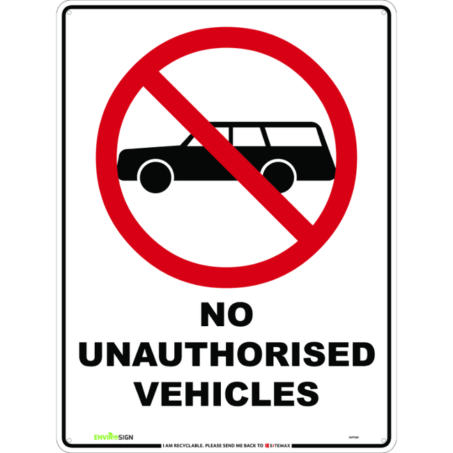 No Unauthorised Vehicles
