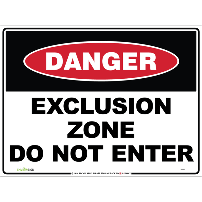 Danger Exclusion Zone Do Not Enter | Sitemax