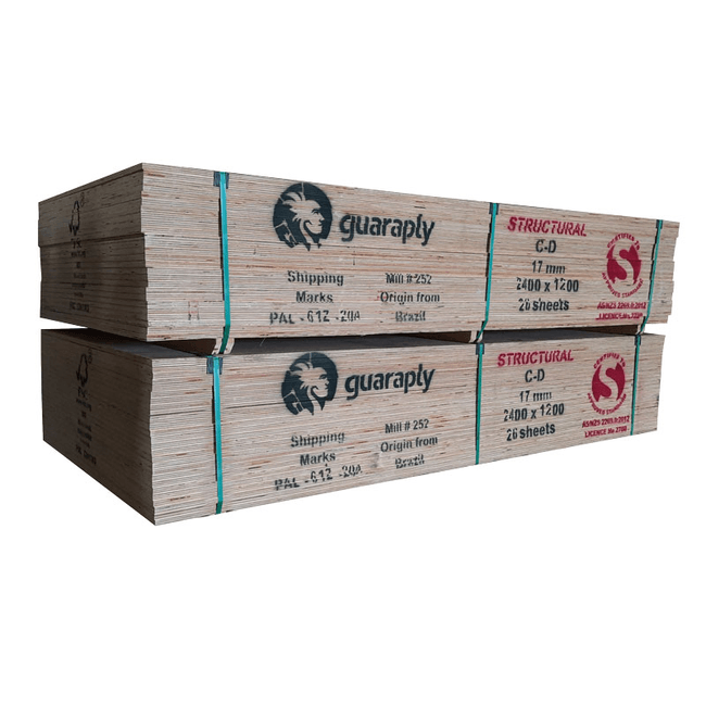 CD Structural Plywood 1200mm x 2400mm 17mm Thick (32 Sheets/Pack)
