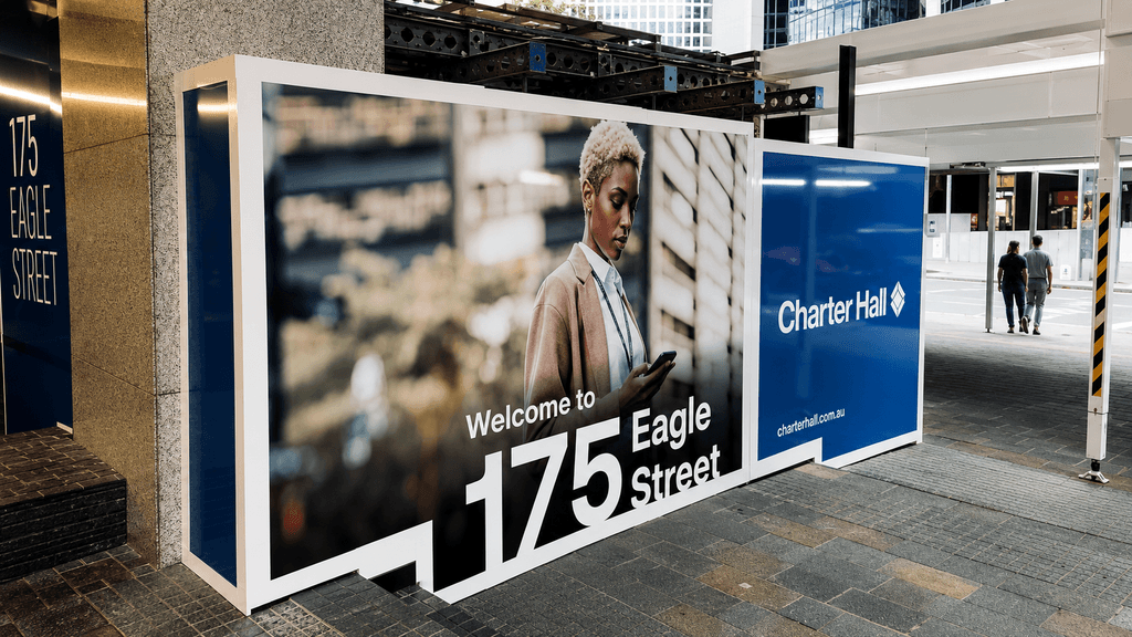 Charter Hall Hoarding at 175 Eagle Street installed by Sitemax
