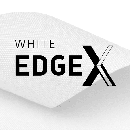 White EdgeX keder tape edging reinforces the edge of banner mesh for a clean, long-lasting finish