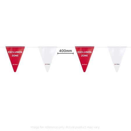 250m Exclusion Zone Safety Bunting
