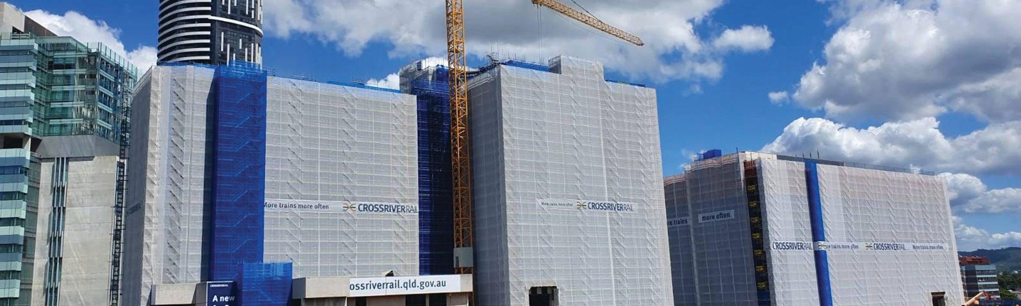QLD Govt. Cross River Rail site containment and branding