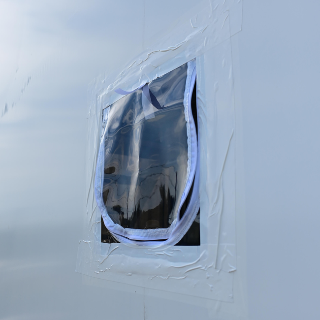 Sitemax Heavy Duty Vinyl Zipper Window - 1m x 1m - CLEAR