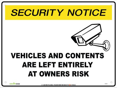 SN Vehicles And Contents Are Left Entirely At Owners Risk
