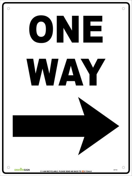 One Way Right Arrow