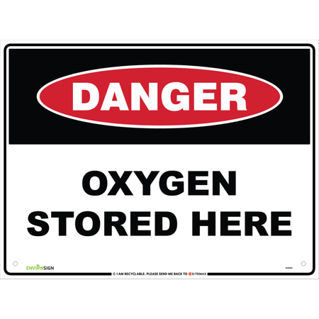 Danger Oxygen Stored Here