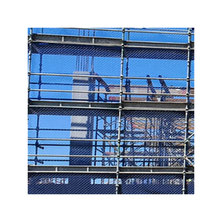 1.8 x 15m Premium Scaffmesh FlameX Quad Net Blue lining