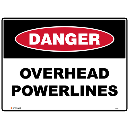 300 x 225mm Poly Signs - Danger Overhead Powerlines