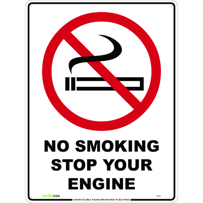 No Smoking Stop Your Engine