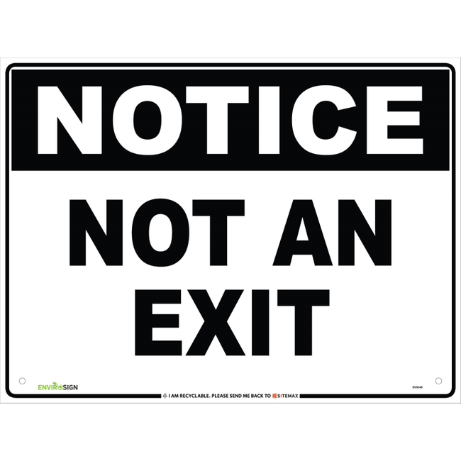 Notice Not An Exit