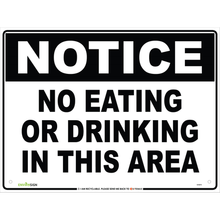 Notice No Eating Or Drinking In This Area