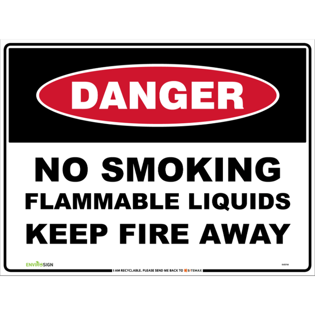 Danger No Smoking Flammable Liquids Keep Fire Away | Sitemax