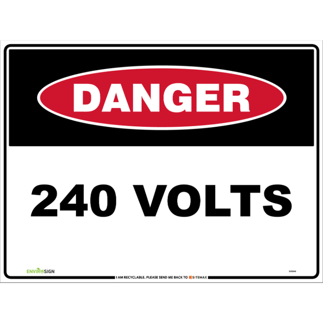 Danger 240 Volts | Sitemax