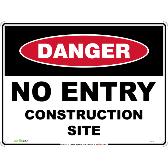 Danger No Entry Construction Site