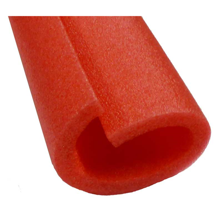 Red UV stabilised Scaffoam 1.0m x 95mm diameter x 16mm thick